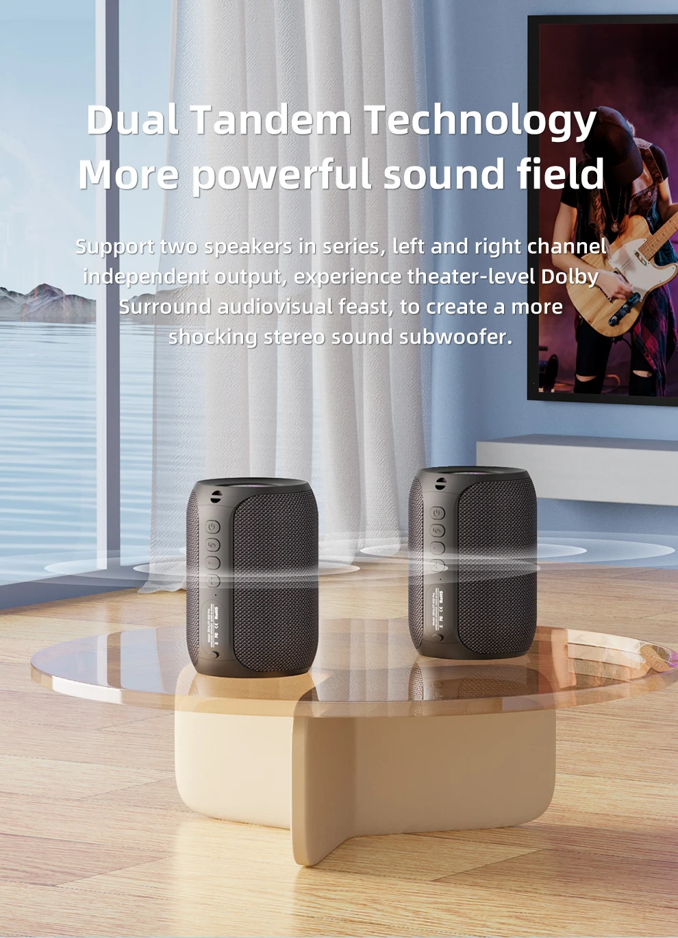ZEALOT-S62M Karaoke-Maschine Tragbares Bluetooth 5.3 Lautsprechersystem mit 1-2 Drahtlosen Mikrofonen für Zuhause, Familie, Festivals, Geschenke – Detail 10