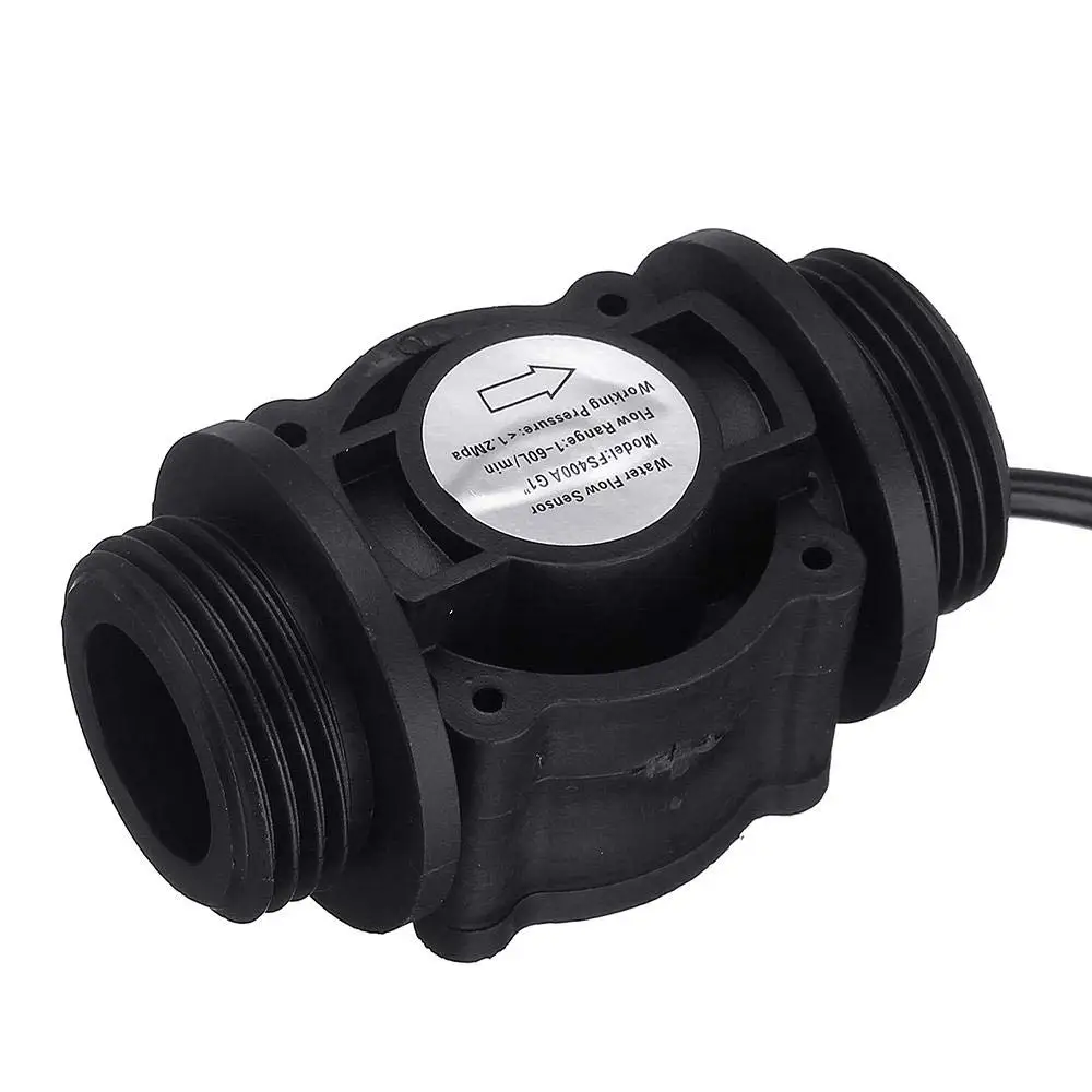 FS400A G1 DN25 1 Inch Water Flow Sensor Tube Pulse Flowmeter Pipeline Flow Detection Swimming Pool Water Flow Detector Sensor