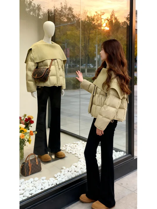 

Зимнее пальто 2025 из утепленного хлопка, женское, свободного кроя, в корейском стиле, для повседневной носки, прямое, удлиненное, на молнии, однотонное