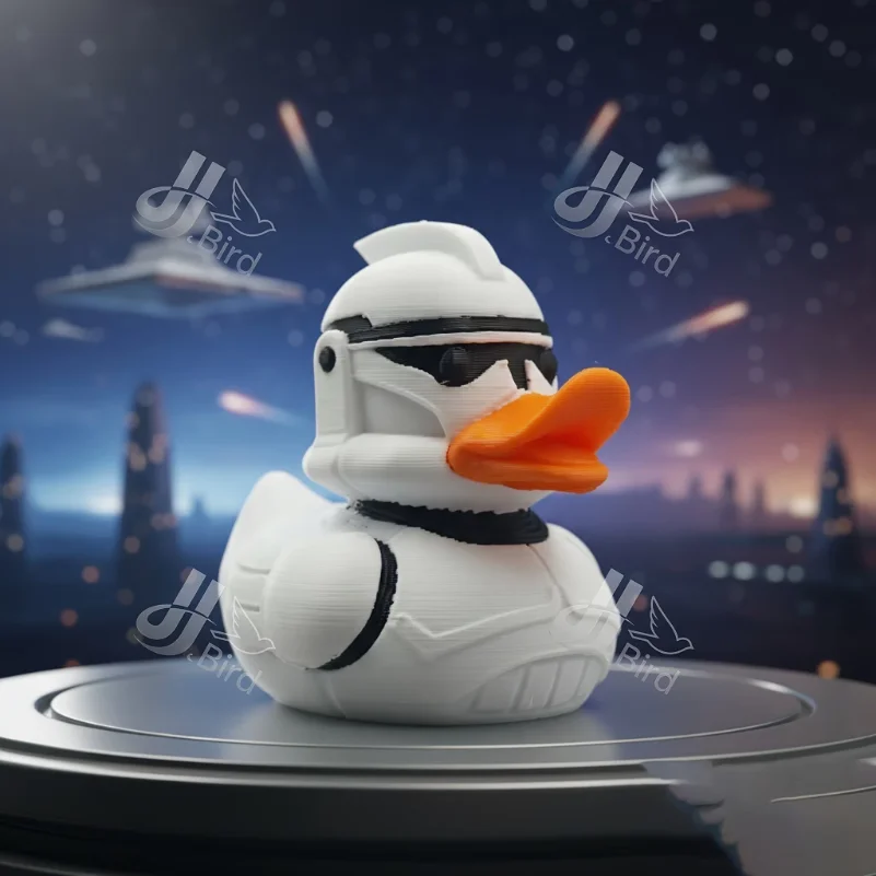 Un adorno de pato alienígena, ideal como regalo para los entusiastas de Star Wars, un regalo perfecto para las fiestas, adecuado para colocar en el escritorio.