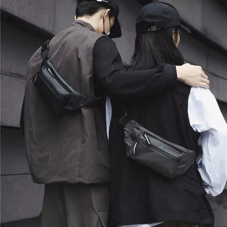 Men's Waterproof Fanny Pack Cycling Chest Bag - usage example