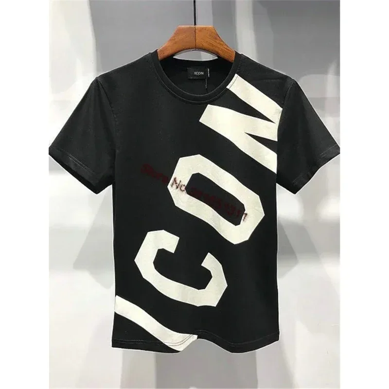 Classical Summer 2023 Men's ICON Cotton Basic T Shirt for Men Causal Tshirt Male Top Quality Tops Soft T-shirt Size: M-3XL