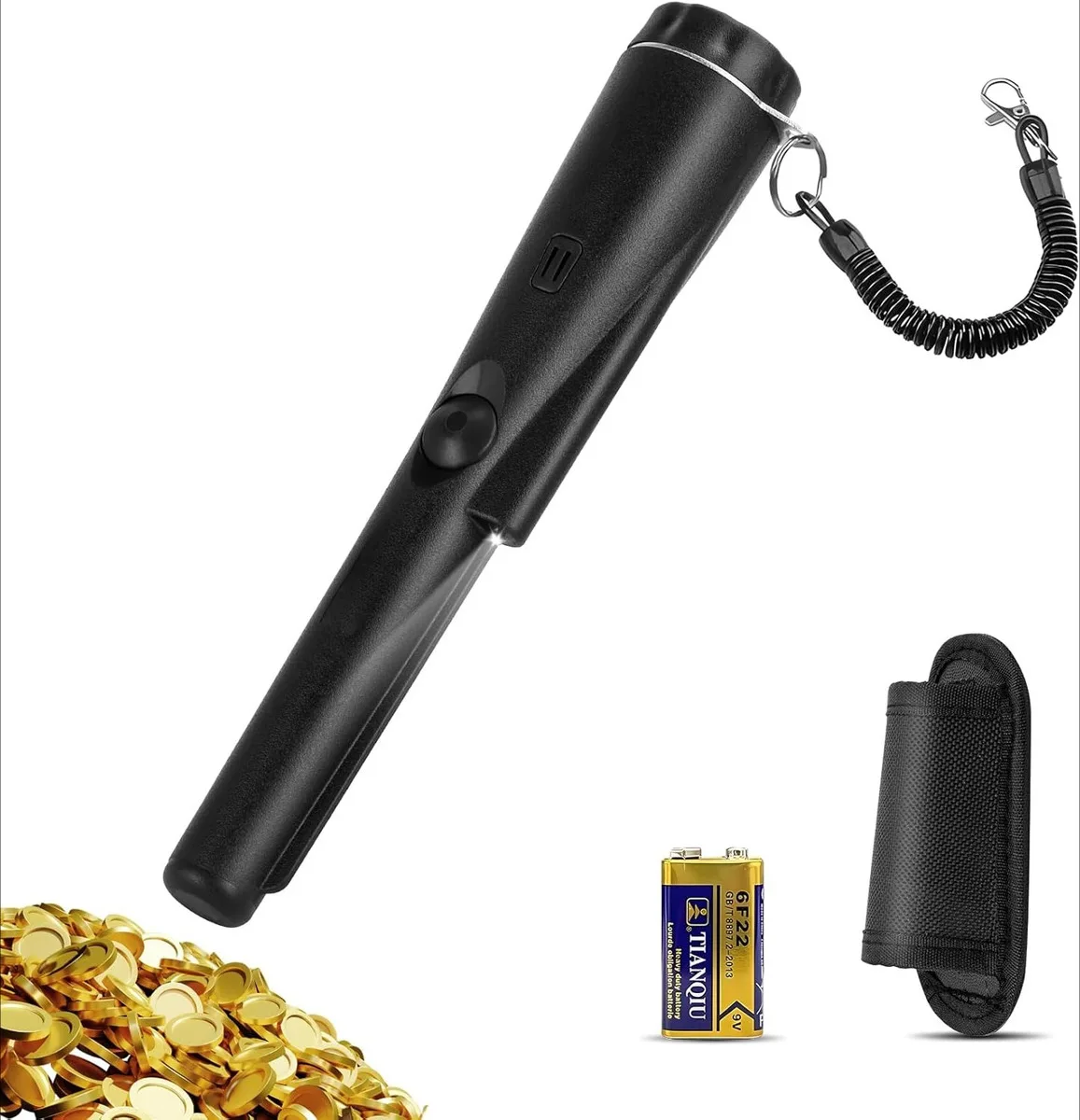 Handheld Metal Detector Pinpointer - High Accuracy 360° Full Coverage, Portable Outdoor Treasure Hunting Tool Metal Detector