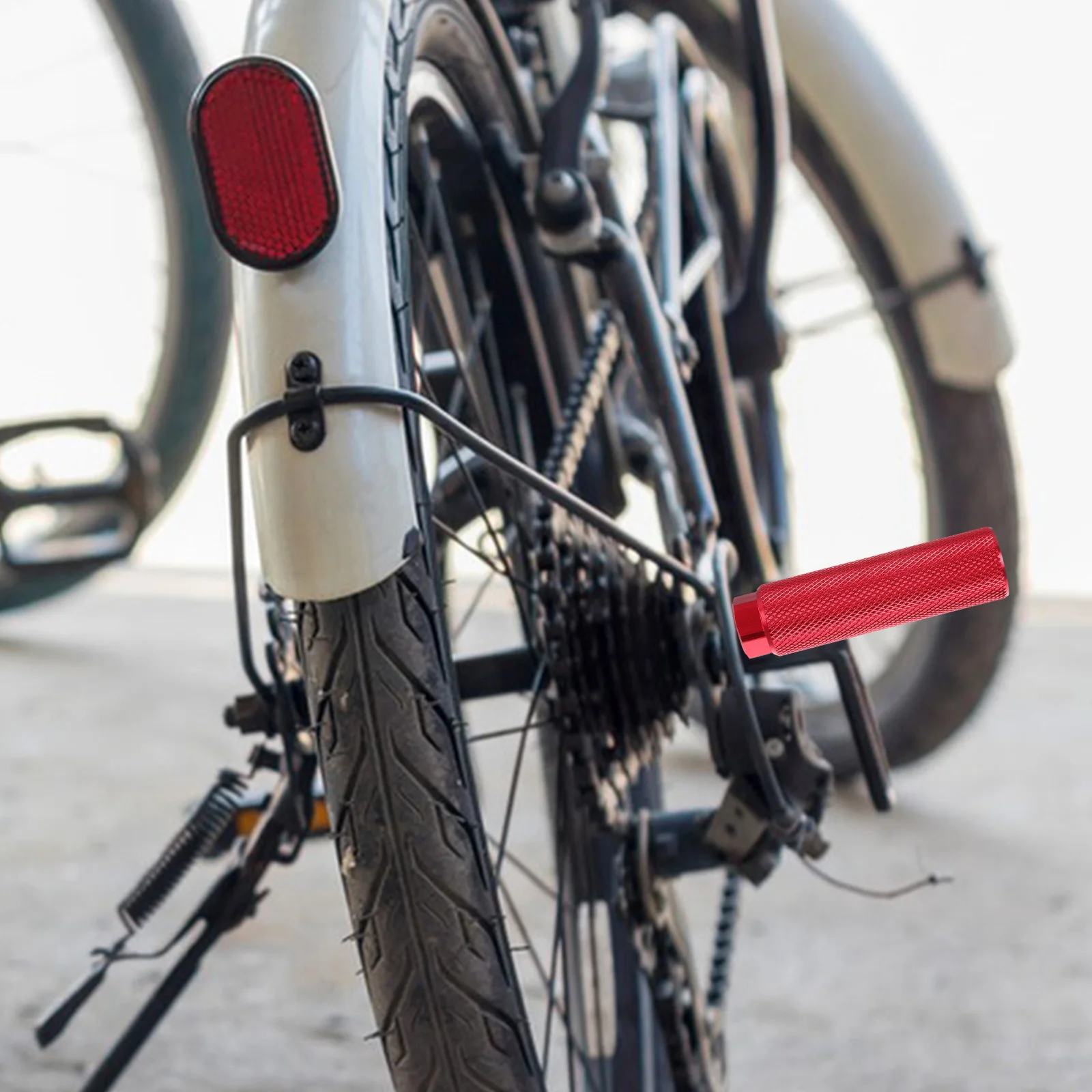 2pcs Bicycle Aluminum Alloy Rear Rest Peg Wear-Resistant Non-Slip Cycling Rear Foot Pegs For Mountain Bike Universal Mini Bike