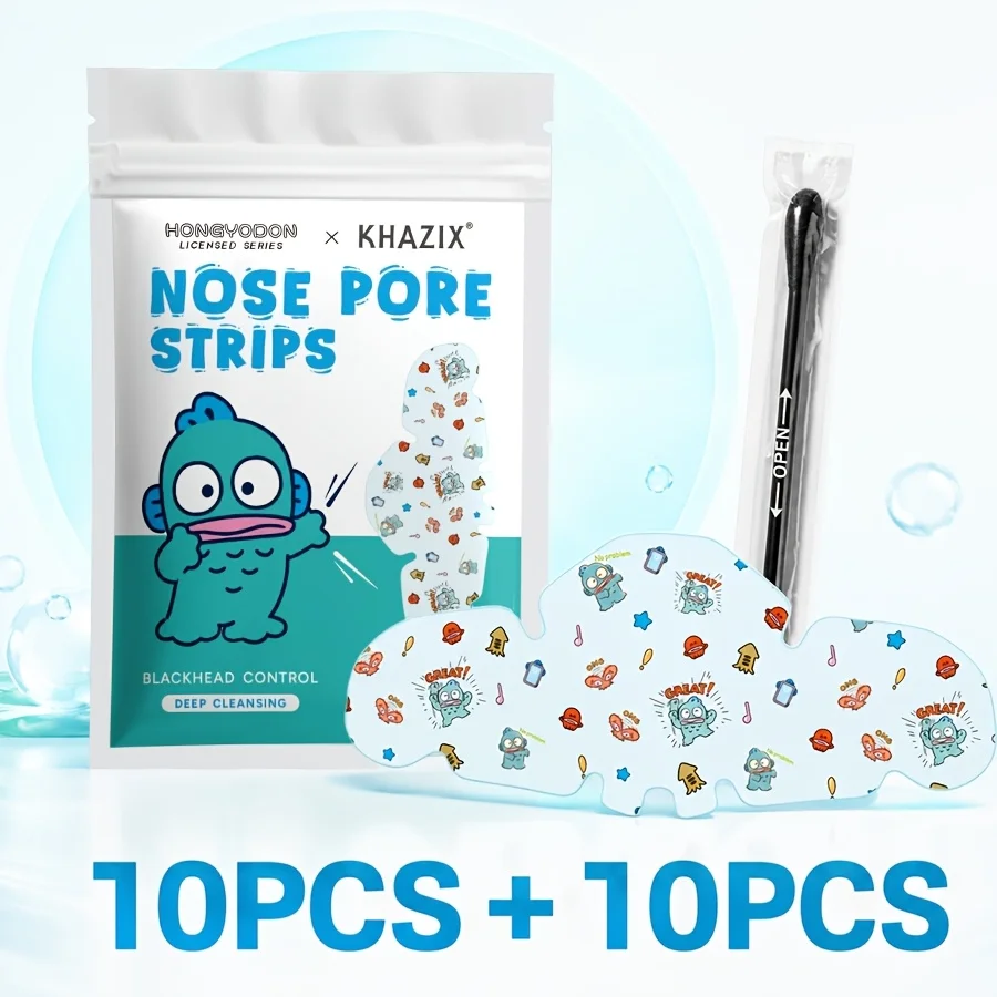 10PCS Clownfish Cartoon Nasal Patch, Deeply Cleans Pores and Gently Exfoliates. Attached Are 10 Cleaning Tools, To Be Used Toget