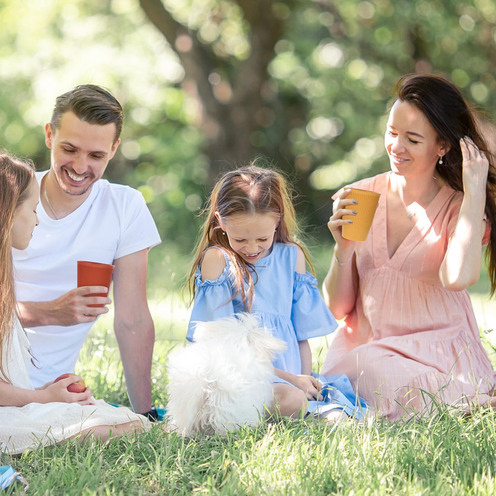 

1 комплект посуды из пшеничной соломы, безопасный многоразовый легкий портативный набор для кемпинга, пикника, обеденной уличной тарелки