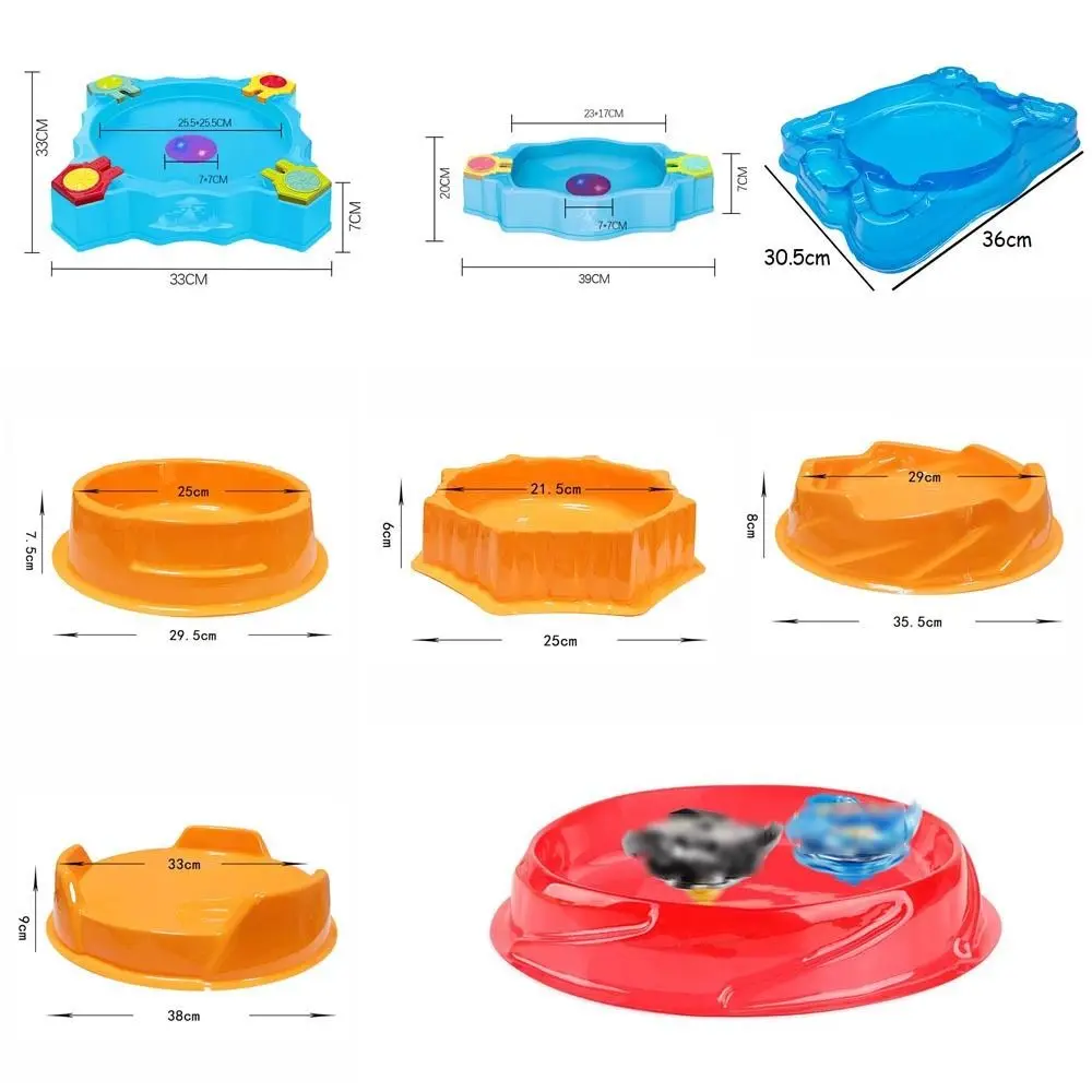 ใหม่พลาสติก Burst Arena ที่น่าตื่นเต้นไจโรดิสก์ขนาดใหญ่อเนกประสงค์มัลติฟังก์ชั่ Spinning Top Arena