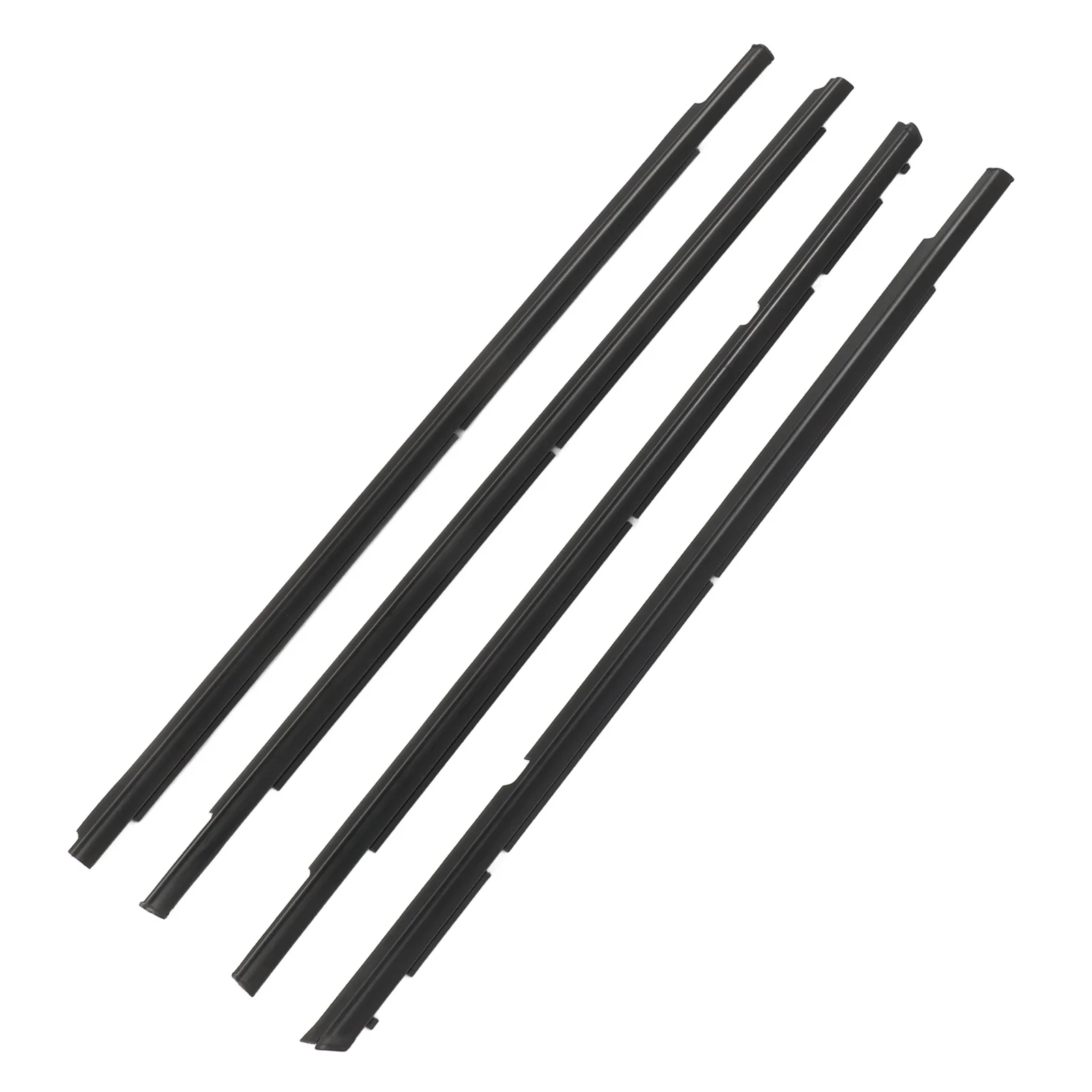 

4Pcs Weatherstrip Door Seal Belt 5727A005 Front Rear Window Moulding Trim Belt Replacement for Mitsubishi Lancer 2008‑2017