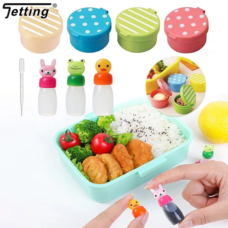 1/3/4pcs Portable Seasoning Bottle Mini Ketchup Bottle Salad Dressing Container Soy Sauce Bottle Reusable Condiment Cups