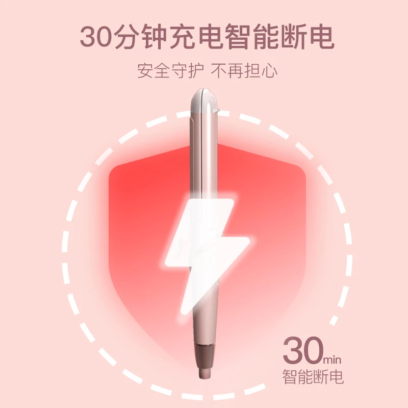 Varinha de ondulação de cabelo 220V com temperatura ajustável, ferramenta de estilo de cabelo de dupla utilização para cachos grandes e cabelos lisos