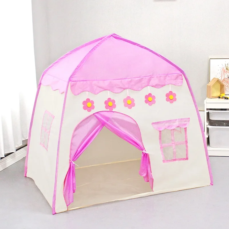 女の子と男の子のためのおもちゃプレイテント、プリンセスシアター、屋内ピンク