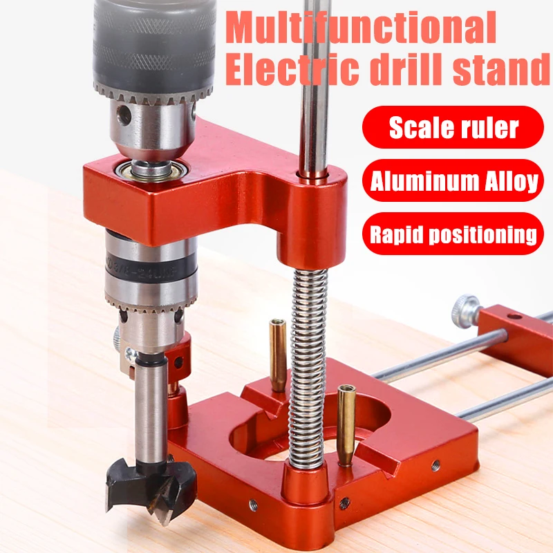 Drill Locator Portable Woodworking Punch Locator Convenient Drill Bit Holder Aluminum Alloy Perforator Drill Template Guide Tool