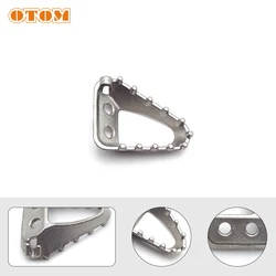 OTOM Motorcycle Standard Rear Foot Brake Lever Step Plate Peg Stainless Steel Brake Pedal Tip For KTM HUSQVARNA GASGAS Dirt Bike