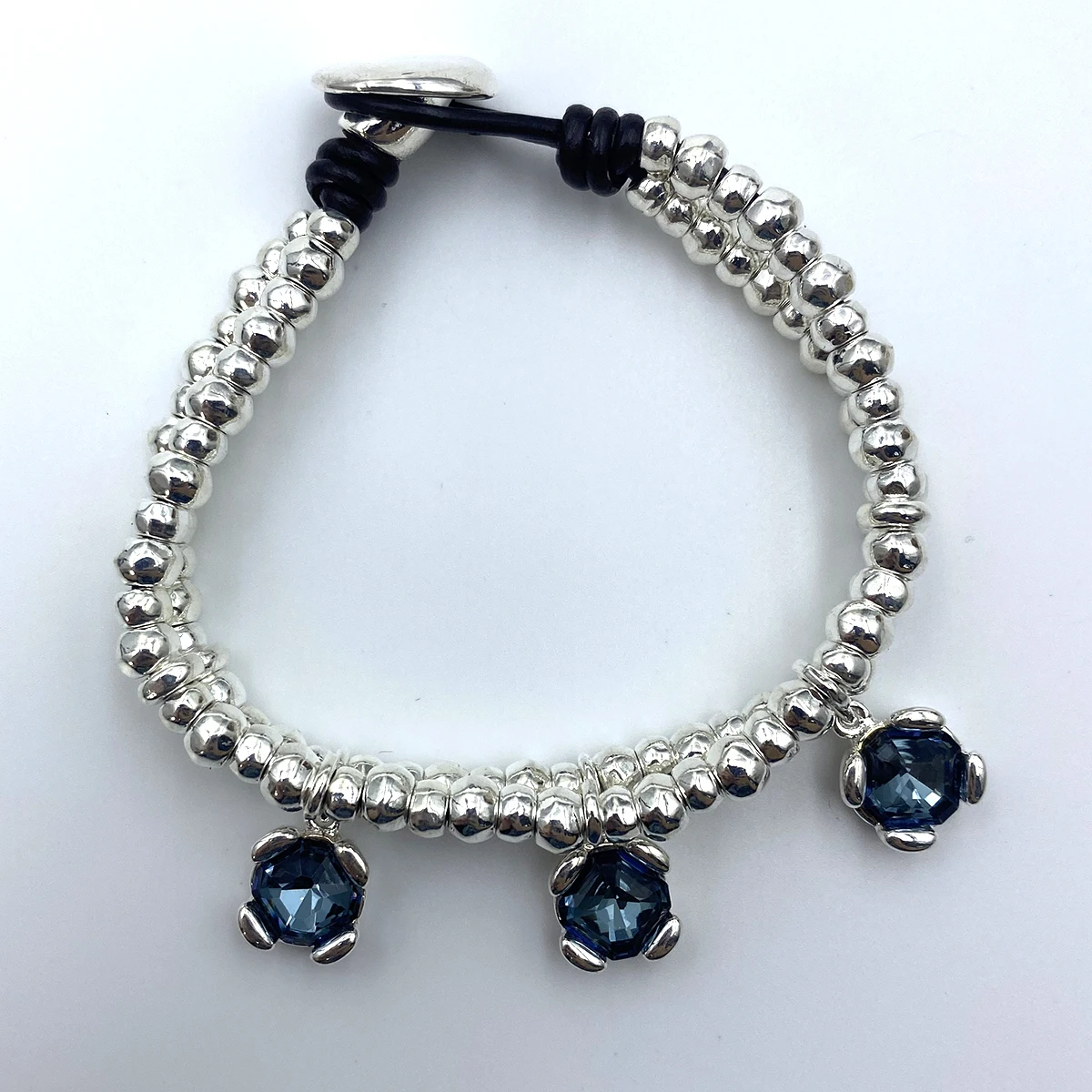 

2024 New Hot selling Spain UNO de 50 Jewelry Square Blue Crystal Double Layer Bracelet Women's High Quality Birthday Gift