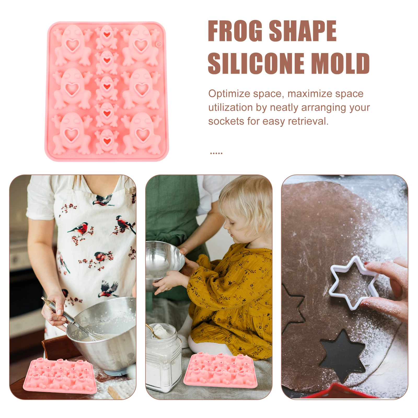 

11 Frog Shaped Silicone Molds Pink Various Sizes Baking Cakes Cupcakes Chocolates Diy Candy Sweets Molds Kitchen