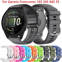 20mm Strap For Garmin Forerunner 165 245 645 55 Smart Watch Bands for Venu 2 Plus SQ 2 Vivoactive 3 3t HR Silicone Bracelet Belt