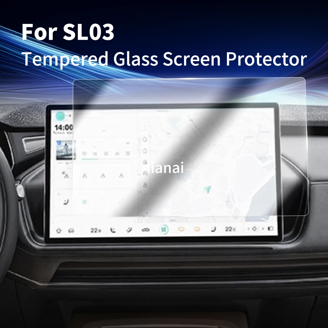 

Carplay Display Digital Screen Protector Tempered Glass Protective Film Navigator Car Stickers Accessories For DeepBlueSL03 2024