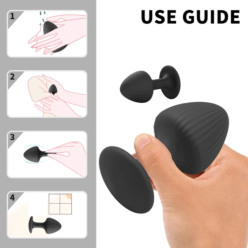 Mushroom Head Wearable Butt Plug Soft Silicone Anal Plug Stimulation Anus Masturbator G Spot Massage Sex Toy for Man Women