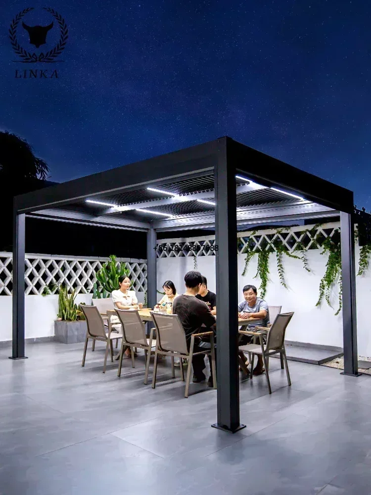 high quality aluminium pergola morden motorized electric pergola aluminium outdoor bioclimatic aluminum pergola waterproof