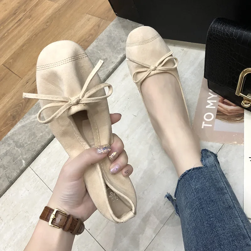 comemore New Women Flats Shoes Loafers Candy Color Slip on Flat Ballet Flats Soft Comfort Lady Shoes Zapatos Mujer  Plus Size 42