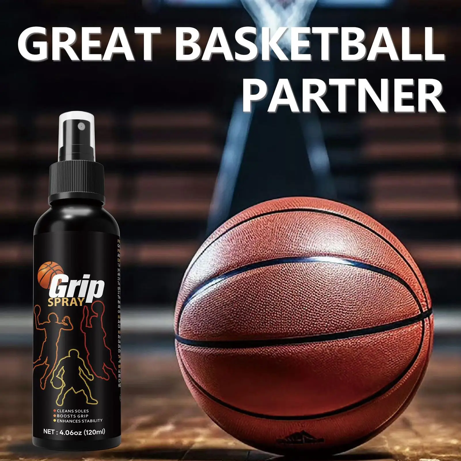 Spray de agarre de suela de 120ml, Spray de suela antideslizante de baloncesto para mejorar la tracción, mejora de agarre deportivo, potenciador de tracción de zapato