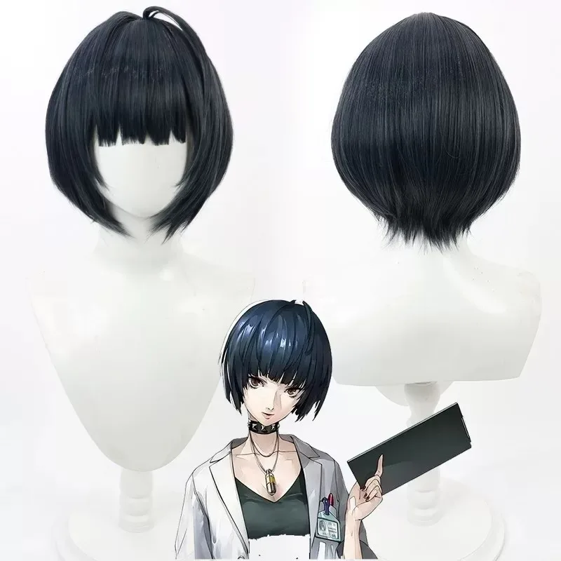 Perruque synthétique Cosplay Takemi Tae, texture soyeuse, pour Halloween, déguisement, fête, pour femme, avec bonnet de perruque offert