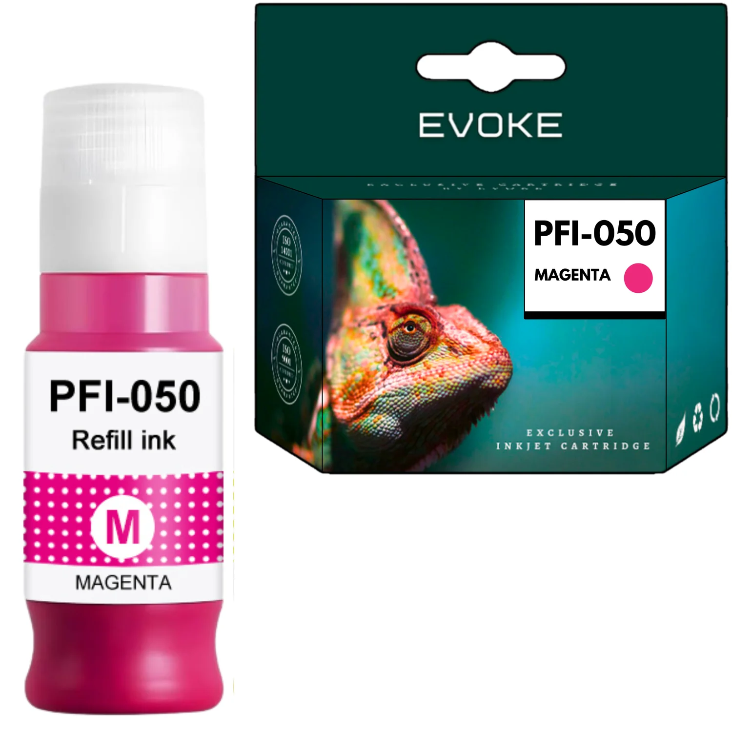 Evoke Compatibele Inkt voor Canon Pfi-050M Pfi050M Pfi-050 Pfi050 Magenta 6500 Pagina's Imageprograf Tc-20 Tc-20M