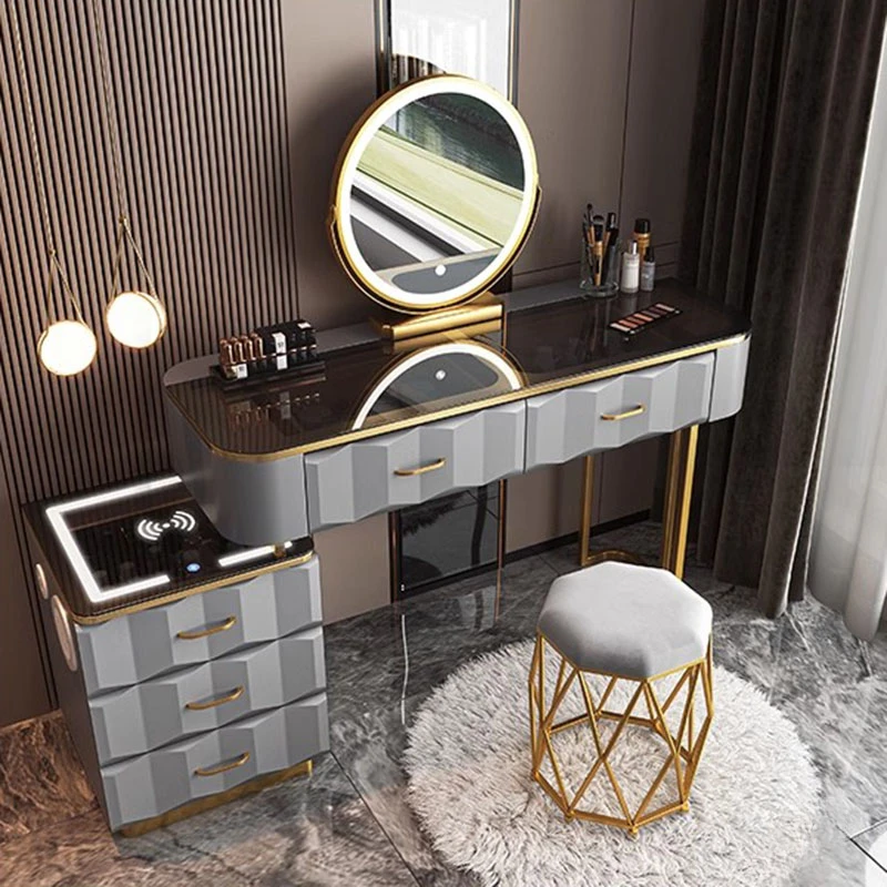 Makeup Black Dressing Table Smart Women Mens Living Room Mirror Dressing Table Modern Large Coiffeuse Furniture For Bedroom