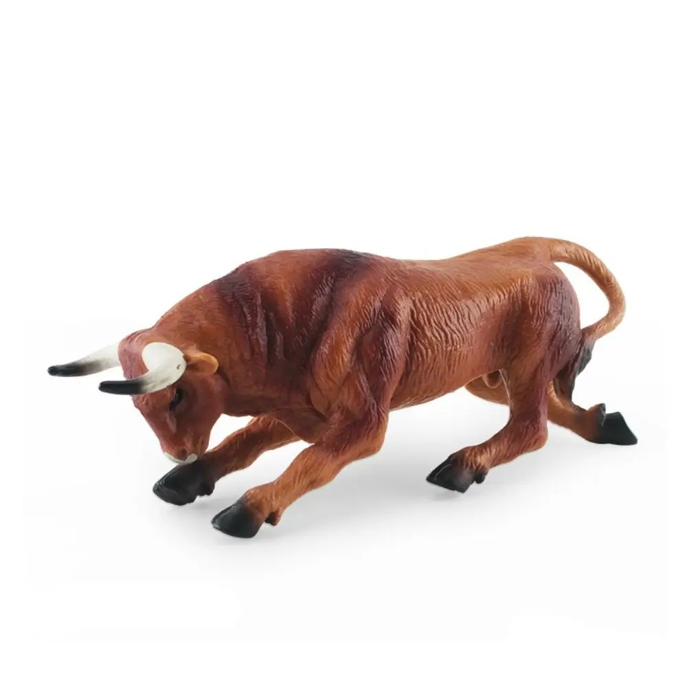 Simulatie Stierenvechten Actiefiguren Boerderijdieren Miniatuur Gevogelte Vee Model Met Ruiter Cowboy Kalf Stier OX Figuren