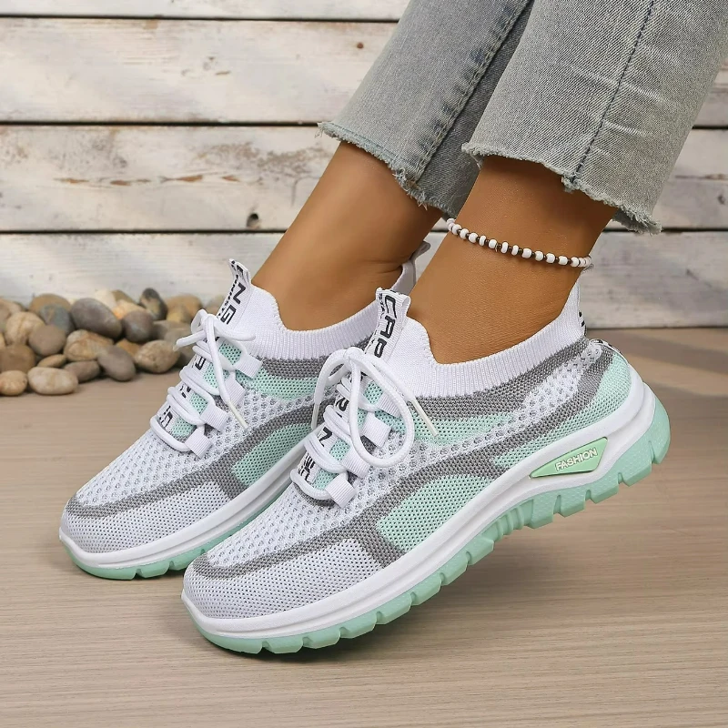 Damenschuhe Sommer 2026 Lässige Sneaker Neuer Stil Zweifarbige Einzelschuhe, Vielseitige, Lässige und Modische Arbeitsschuhe – Detail 5