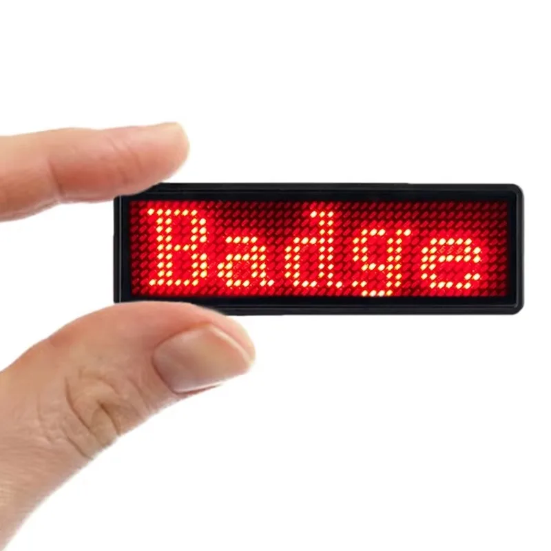 

Bluetooth Badge Programmable Magnetic Label Scrolling Text Display Logo Light Emitting Diode Name Badge Rechargeable