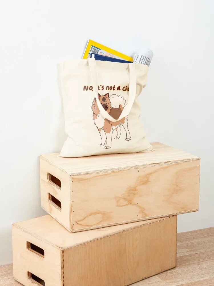 لا، إنه ليس تشاو - حقيبة حمل متوسطة الحجم باللون الأحمر للرجال والنساء وحقائب يد صديقة للبيئة #4