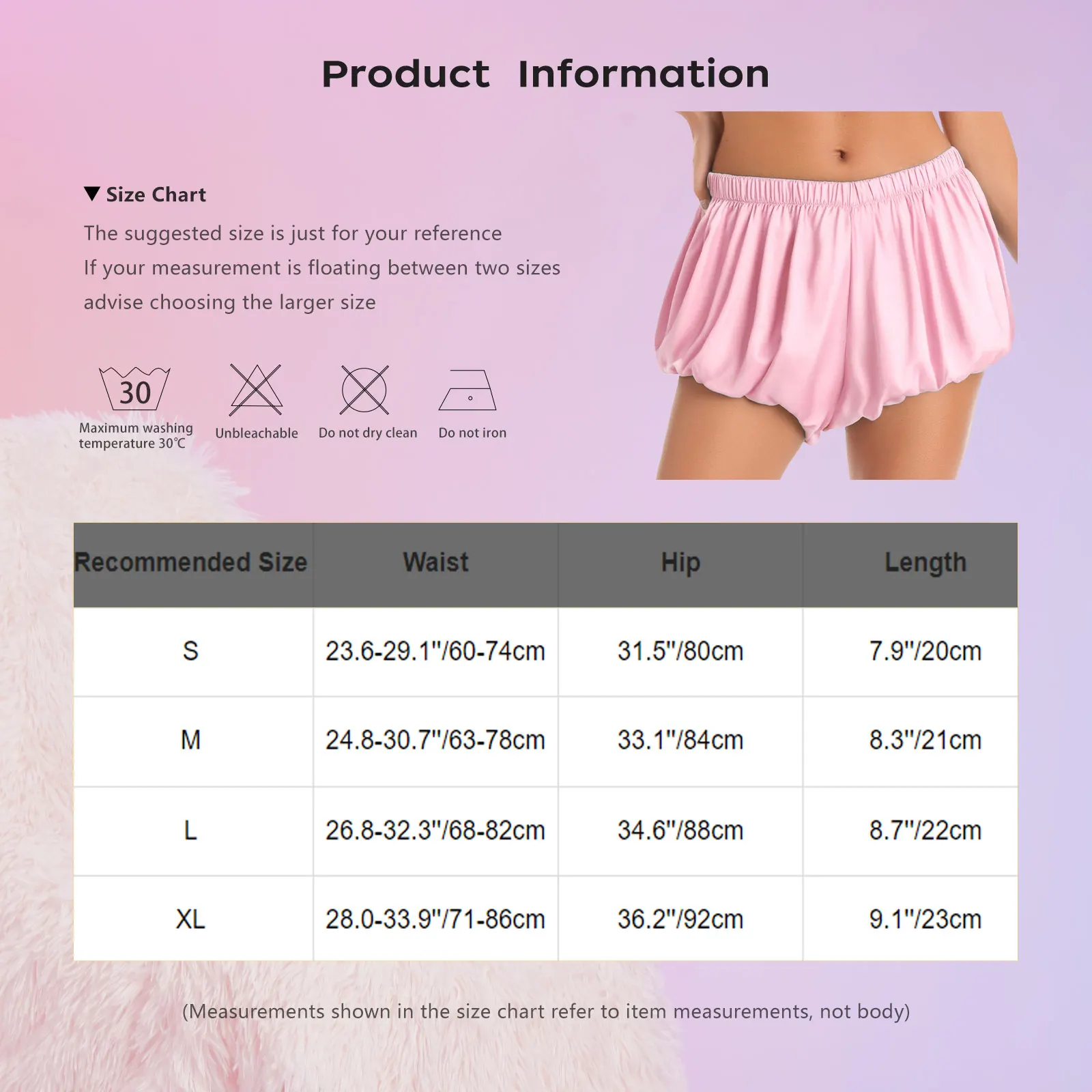 Celana Pendek Wanita Model Low Rise Bahan Satin dengan Pinggang Elastis Warna Solid untuk Pakaian Santai, Celana Dalam Bubble, Pettishorts untuk Gaun Lolita