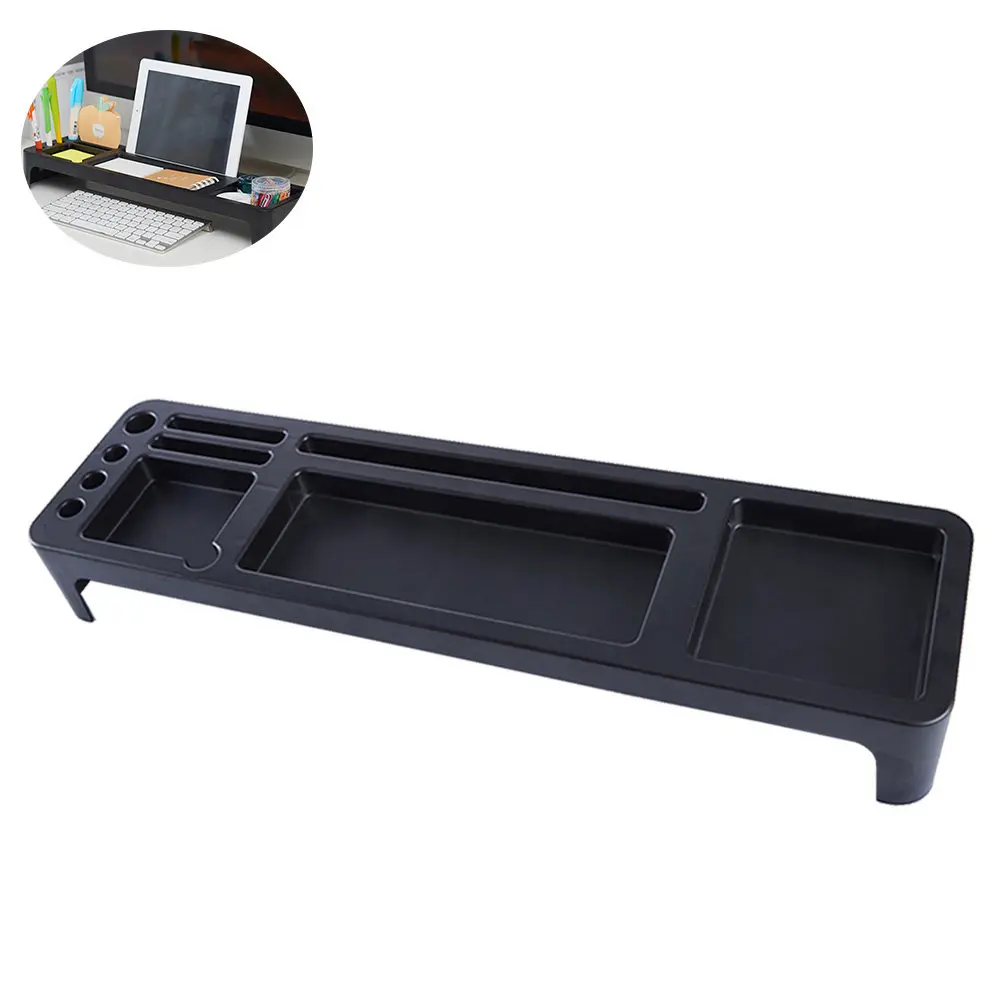 

Multifunctional Black Keyboard Shelf Desktop Storage Rack Waterproof Corrosion-Resistant Keyboard Organizer Home Office
