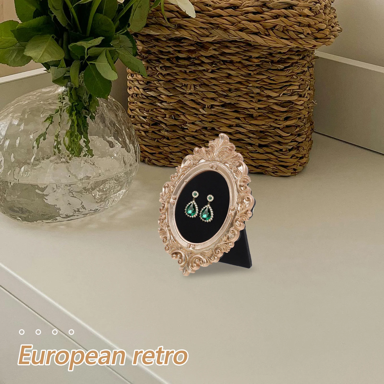 خمر إطارات صور صغيرة الراتنج إطار صور DIY بها بنفسك مجوهرات صغيرة عرض موقف مانيكير المنظم ديكور المنزل