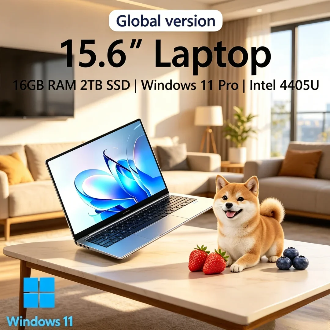 

2026 Arcane Sleek‑Bodied Laptop 15.6 16GB RAM 2TB SSD Intel 4405U Magnificent Gaming PC 1920*1080 Display Dapper Office Study
