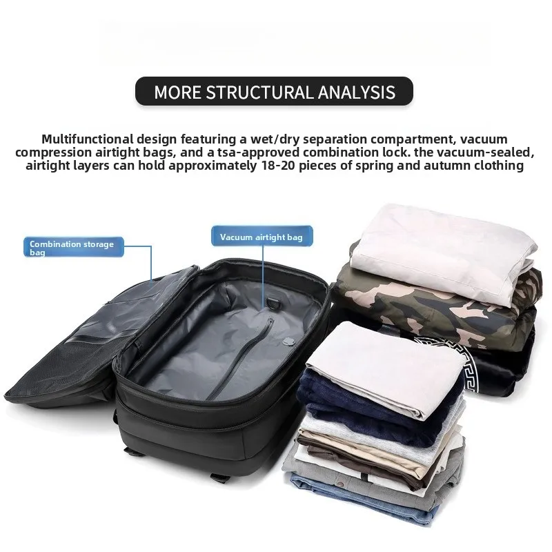 Travel Backpack Men's Business Multifunctional Electric Head Large Capacity Backpack Unisex/Men's and Women's 19 Inches