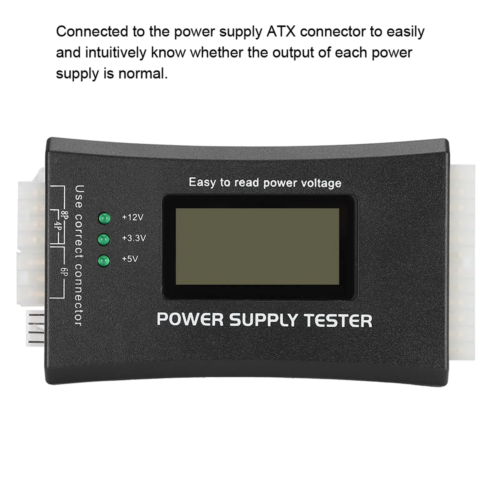 ATX Power Supply Computer Host Inspection and Maintenance Tester Tool with LCD Display Computer ATX Tester Computer Diagnostic