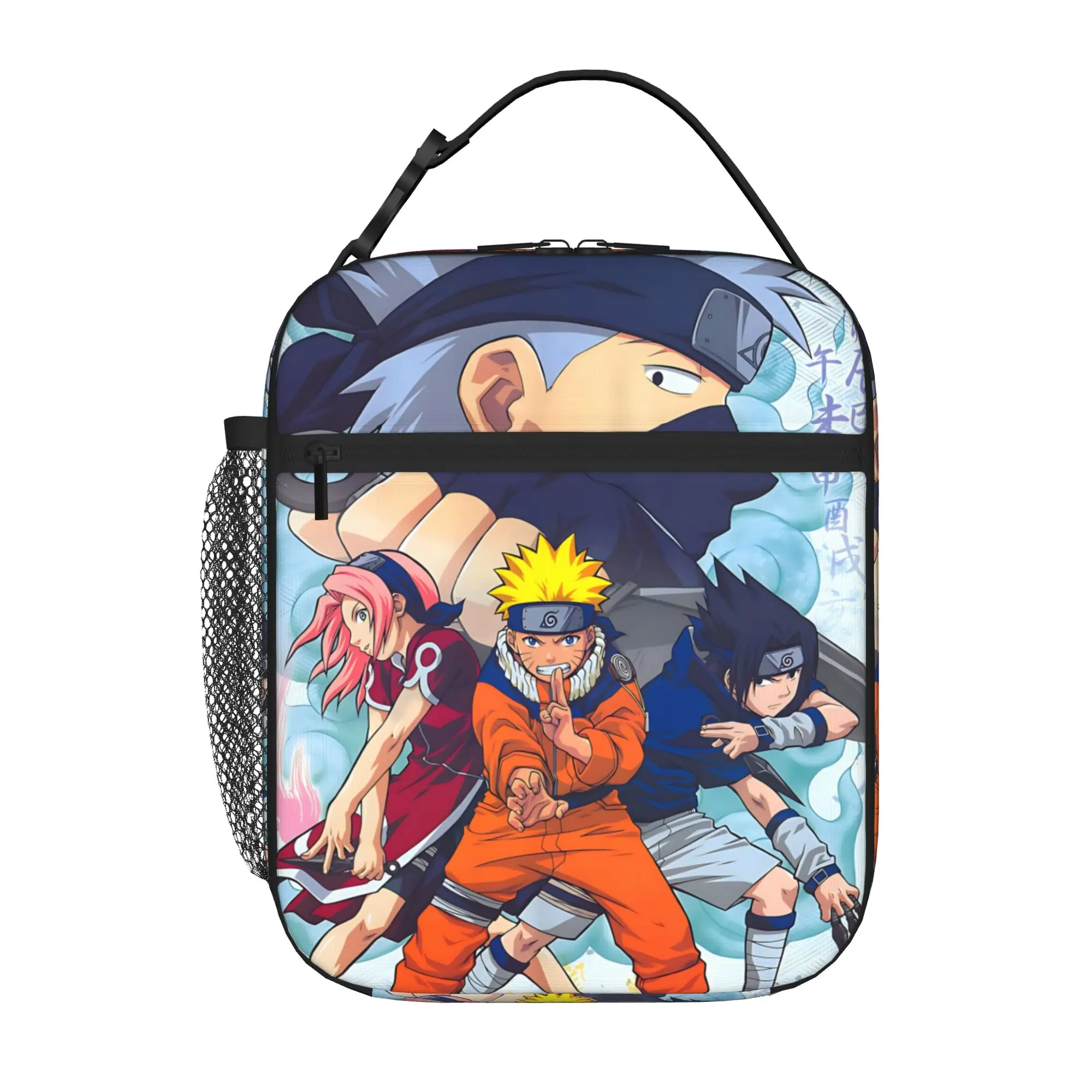 Naruto anime comic Insulated Lunch Bag Meal Pack Rice Bag  bolsa Student Bento Lunch Handbag Insulation