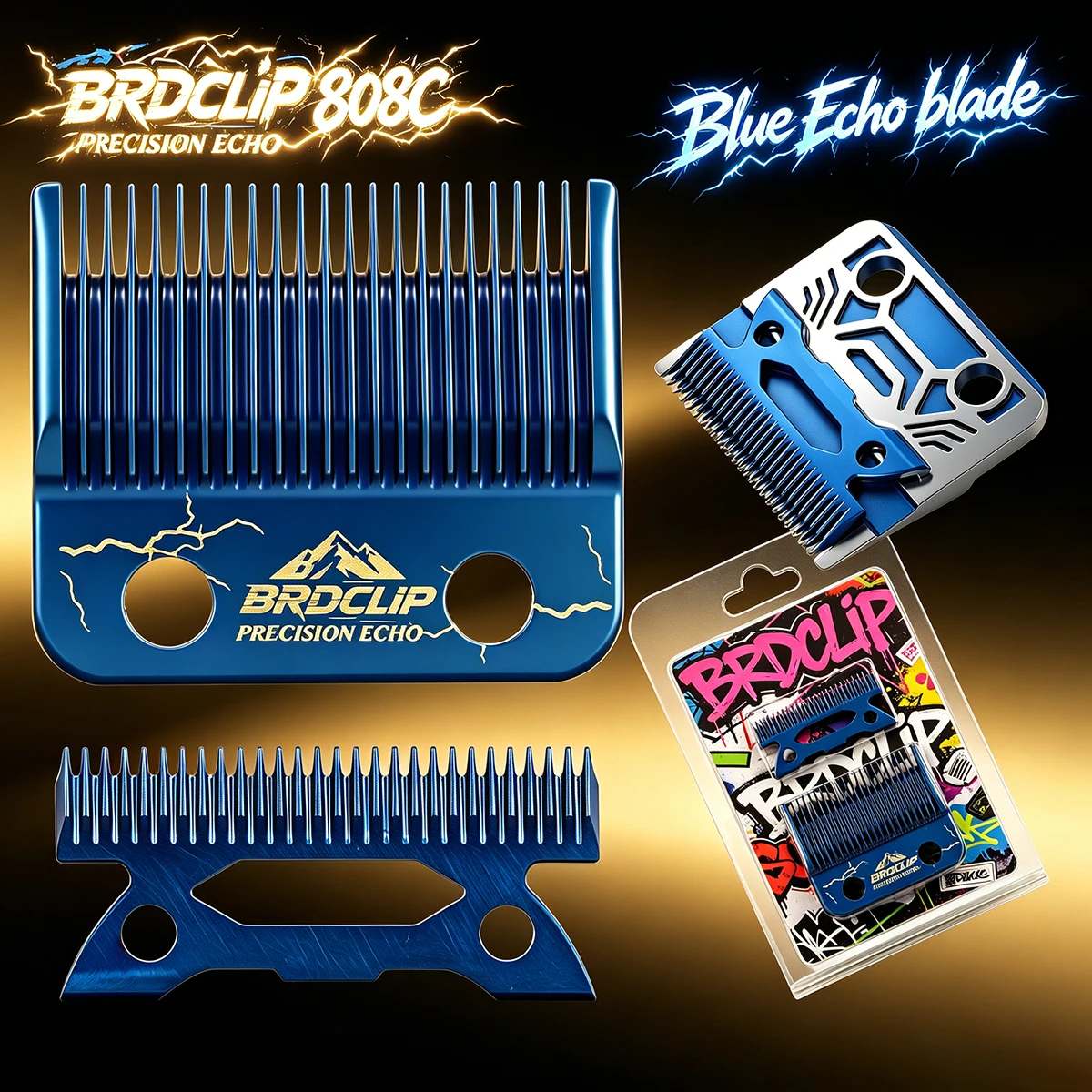 

BRDCLIP 808C Echo Blade Professional Electric Hair Clipper Accessories Metallurgical powder + ceramic For BRD-106、108、8148、X1、V4