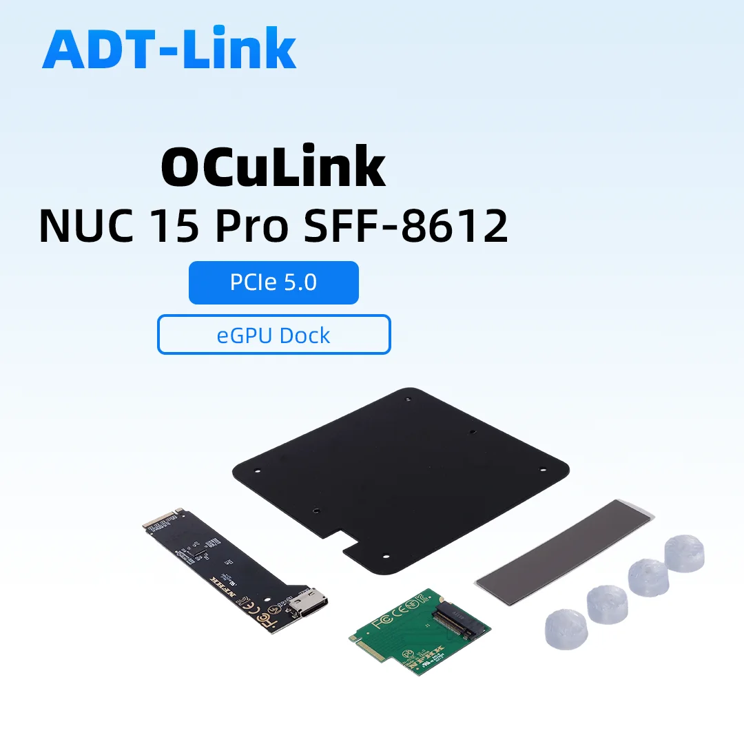 kit-de-modificacion-asus-nuc-15-pro-delgado-negro-blanco-adaptador-de-base-egpu-oculink-pcie-50-gen5-sff-8612-para-tarjeta-grafica-gpu-externa