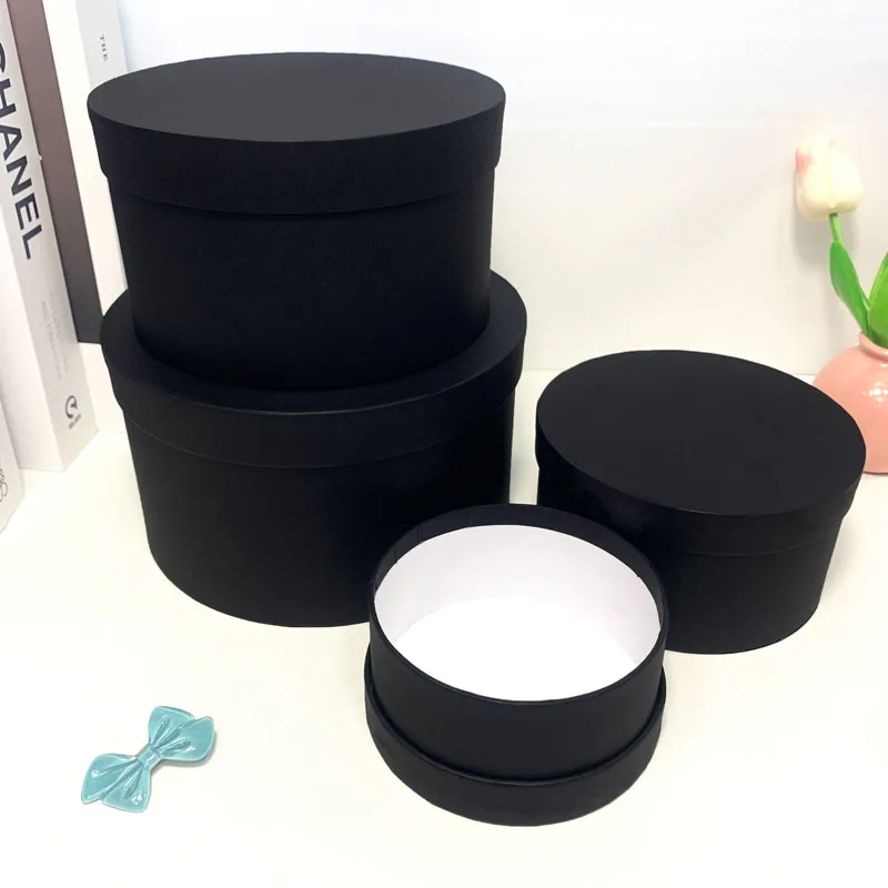 

4Pcs Black Gift Package Box with Lid Bridesmaid Proposal Box Wedding Boxes Home Party Children's Birthday Present S010