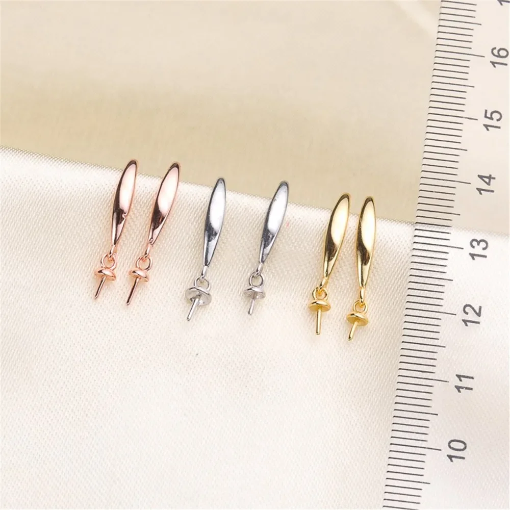 

925 Stamped Alloy Gold Plating Pearl Earrings Setting DIY Jewelry Findings, Craft Supplies Handmade Earrings Accessory No Pearl