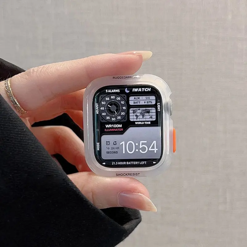 Weiche TPU-Hülle für Apple Watch 10 9 8 Gehäuse 46mm 42mm 45mm 41mm 44/40mm Ultra Schutz iWatch Series 7 SE 6 5 Stoßfänger Zubehör – Detail 2