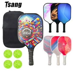 Pickleball juego de paletas de superficie de fibra de vidrio, agarre antideslizante, duradero, ligero, accesorio deportivo para tenis, tracción y estabilidad