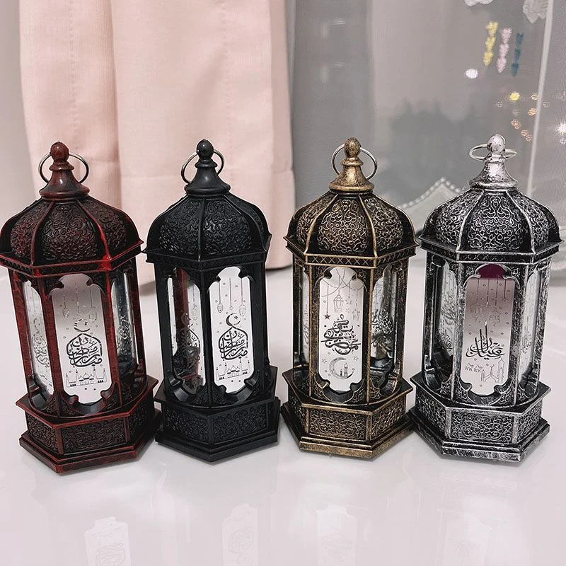 Eid Mubarak LED Wind Lantern Ornament Islam Muslim Party Decoration Supplies Ramadan Festival Party Decor