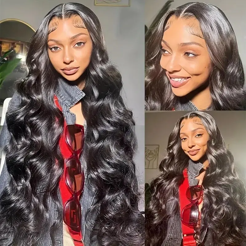 Rosabeauty Body Wave 13X4 HD Transparent Lace Front 13X6 Lace Frontal Human Hair Wigs 5x5 Glueless Water Wave Wigs 250% Density