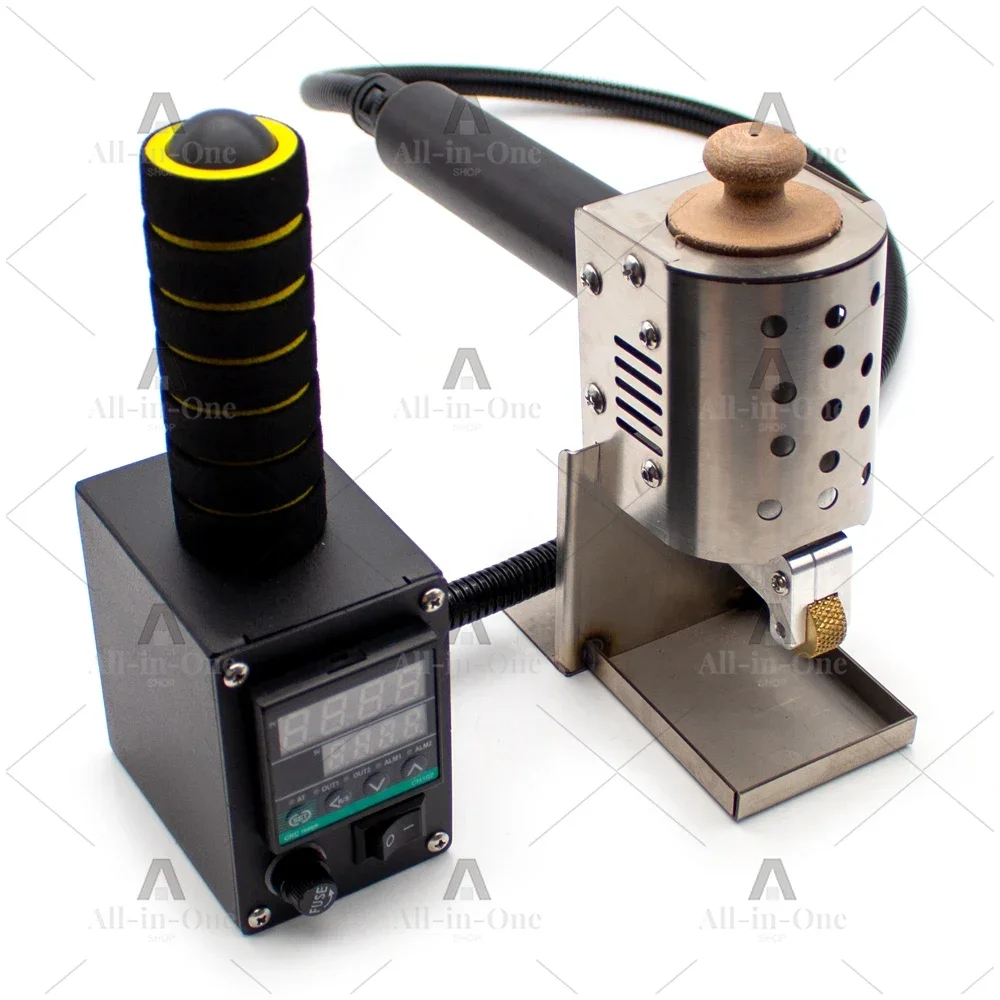 Portable Hand Push Hot Melt Glue Rolling Machine 200W 50ML Digital Temperature Control Leather Bag Gluing Tool