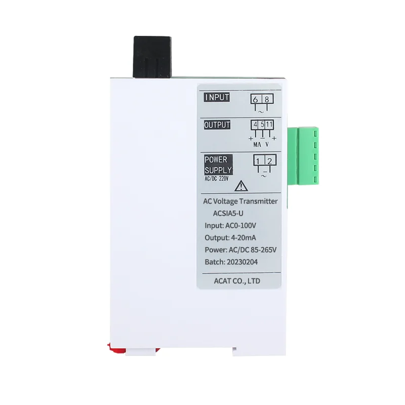 

AC Voltage Transmitter Sensor AC 0-100V/220V/380V/1000V Input 4-20mA 0-10V Output AC 220V Power Supply Voltage Transducer