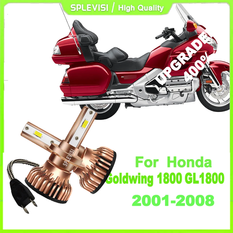 

LED White Headlight Bulb Shockproof Design Off-Road Ready For Honda Goldwing 1800 GL1800 2001 2002 2003 2004 2005 2006 2007-2008